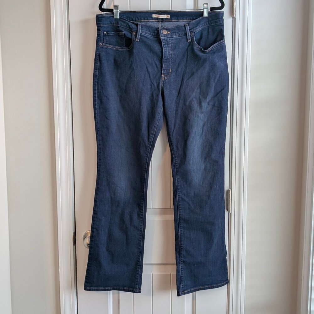 Levi’s 315 Shaping Bootcut Jeans W34/L32 Blue Mid Rise Stretch Dark Wash Denim
